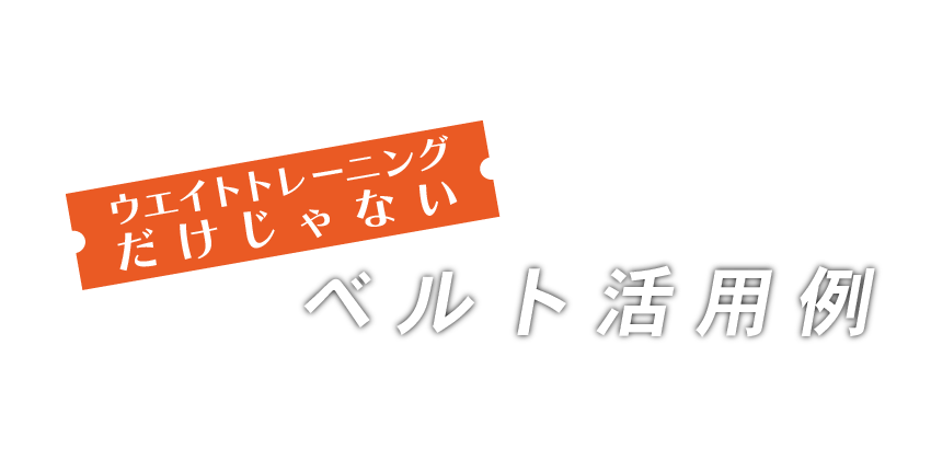 ライフスタイル別ベルト活用例