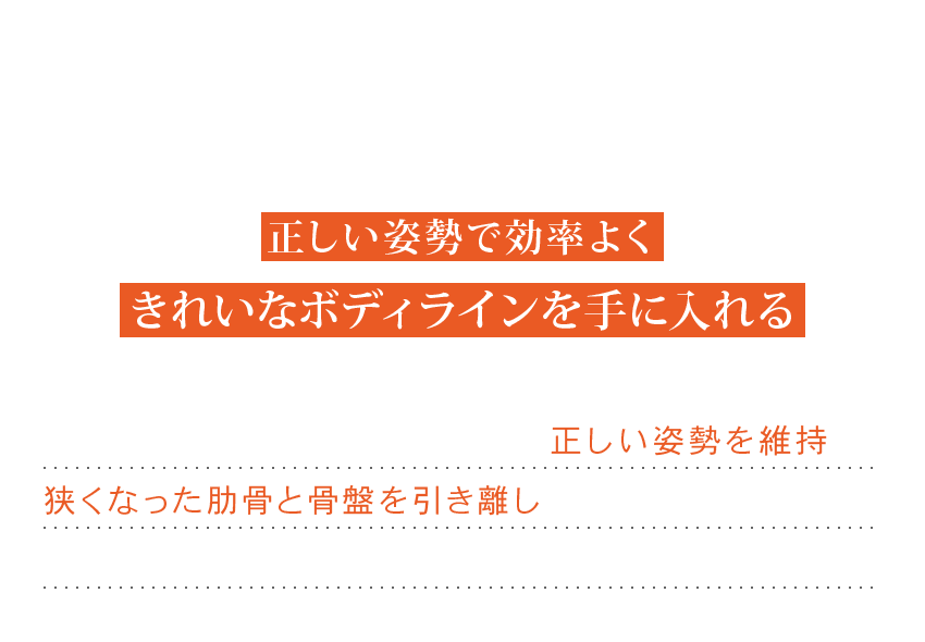 正しい姿勢で効率よくきれいなボディラインを手に入れる