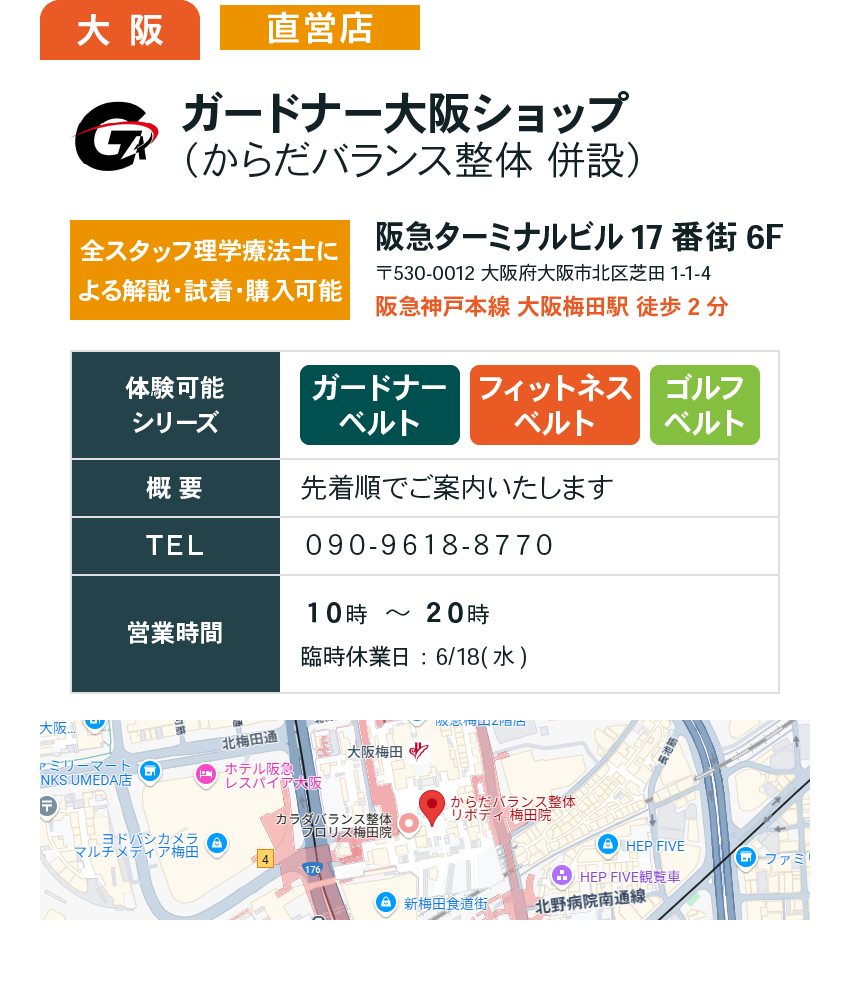 大阪：ガードナー大阪ショップ