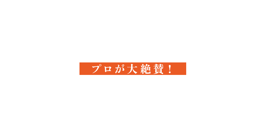 プロが大絶賛！愛用者の声